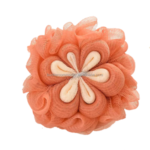 Éponge <span class=keywords><strong>de</strong></span> bain exfoliante moderne en forme <span class=keywords><strong>de</strong></span> fleur <span class=keywords><strong>de</strong></span> prunier certifiée Eco, brosse loofah pour le corps sous la <span class=keywords><strong>douche</strong></span>, spa, éponge moussante haute performance - Product Image 2