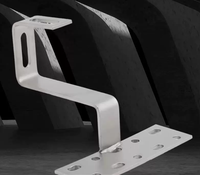 Support triangulaire en acier inoxydable pour accessoires de montage solaire photovoltaïque, crochets pour toiture en tuiles vernissées, composants de crochets courbes larges réglables