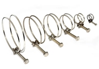 Colliers de serrage flexibles réglables en acier inoxydable 304 à double fil pour tuyaux d'incendie et d'irrigation agricole
