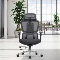 Fauteuil de bureau de direction moderne et ergonomique en tissu, pivotant, de luxe, à dossier haut, confortable, avec soutien lombaire réglable, certifié