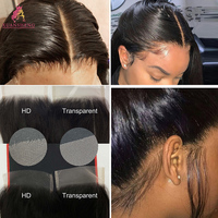 Bundel Rambut Sampel Gratis Kutikula Perawan Mentah Berikat-ikat Rambut Indian Mentah Pabrik Ekstensi dengan Set Penutup Renda