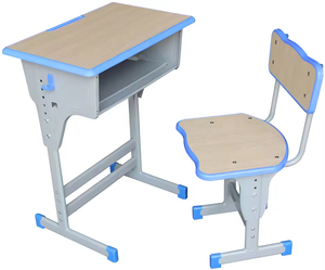 Ensemble de chaise et de bureau ergonomiques réglables en hauteur <span class=keywords><strong>pour</strong></span> un seul élève, robuste et durable, mobilier de classe <span class=keywords><strong>pour</strong></span> l'école - Product Image 1