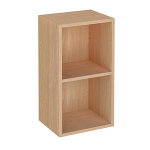 Étagère à livres en bois à 2 niveaux, bibliothèque autoportante haute pour salon, chambre, bureau, avec <span class=keywords><strong>rangement</strong></span> pour CD et vitrine - Product Image 4