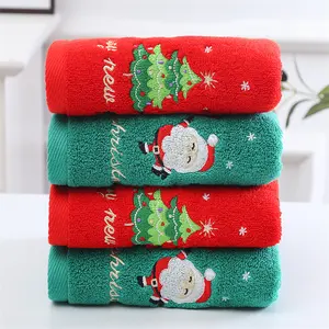 More popular red and green hand towels for Christmas towel retail gifts Eco friendly towel