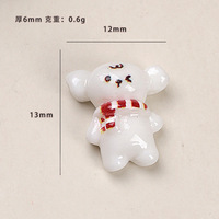Breloques en résine animaux de dessin animé, accessoires DIY, mini-breloques zoo pour pinces à cheveux et coques de téléphone