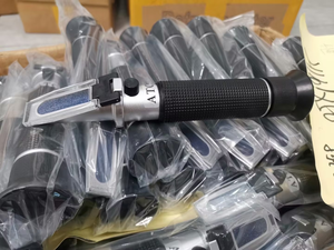 Nouveau Réfractomètre à Miel ATC 2026 – Triple Échelle <span class=keywords><strong>Brix</strong></span>/Humidité/Baume (0-85%/12-27%/38-43Be) pour la Teneur en Sucre et en Eau – Alliage d'Aluminium - Product Image 1