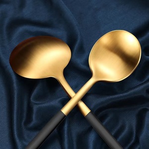 للبيع بالجملة مجموعة أدوات مائدة ذهبية من معدن التيتانيوم مطلي بالذهب من الفولاذ المقاوم للصدأ 4 بورتوغال أدوات مائدة لحفل الزفاف - Product Image 4