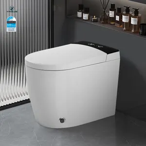 Offre Spéciale sanitaire automatique cuvette de toilette japonaise luxe salle de bain intelligente wc noir blanc céramique toilette japonaise