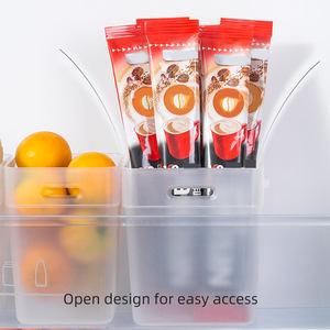 Contenedores de almacenamiento de plástico para puerta lateral de <span class=keywords><strong>nevera</strong></span> doméstica, cajas de mantenimiento fresco, contenedor de aperitivos multiusos sobre la <span class=keywords><strong>nevera</strong></span> - Product Image 5