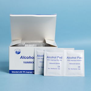 Toallitas y Almohadillas de Algodón con <span class=keywords><strong>Alcohol</strong></span> Médico al 70%, 65*60mm, Certificación CE, Esterilizadas, Logotipo Personalizado - Product Image 3