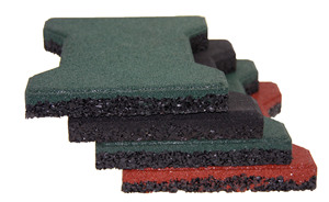 Interlock ubin bata karet SBR tulang anjing, lantai tempat bermain tahan lama untuk luar ruangan - Product Image 2