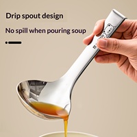 Cuillère de service en acier inoxydable de qualité alimentaire pour la maison, cuillère à soupe haut de gamme grande taille à manche court pour riz et bouillie, motif ours koala