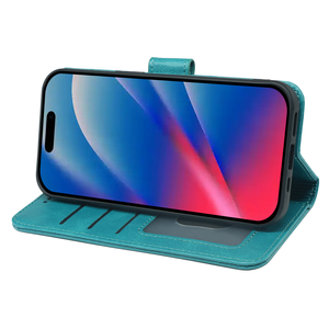 Custodia a Portafoglio in Pelle per <span class=keywords><strong>iPhone</strong></span> 18 17 Pro Max 17e 16e 15 14 13 Mini con Porta Biglietti da Visita e Funzione Stand - Product Image 5