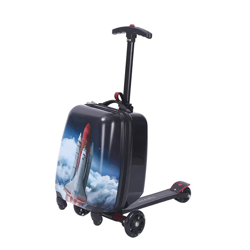 18 inch mang theo trẻ em và trẻ em hành lý trường hợp trẻ em xe đẩy vali hành lý có thể tháo rời với xe tay ga