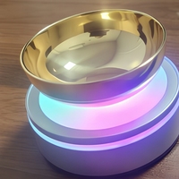 Ensemble de bols chantants électriques portables rechargeables en métal pour la méditation, la guérison sonore zen, le yoga avec contrôle tactile LED et marteau en bois