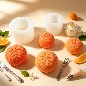 Fruit Mousse Cake <b>Mold</b> Orange Shape Food Grade Silicone Baking <b>Mold</b> For Dessert Pudding Milk Jelly Home Commercial Use - Product Image 1