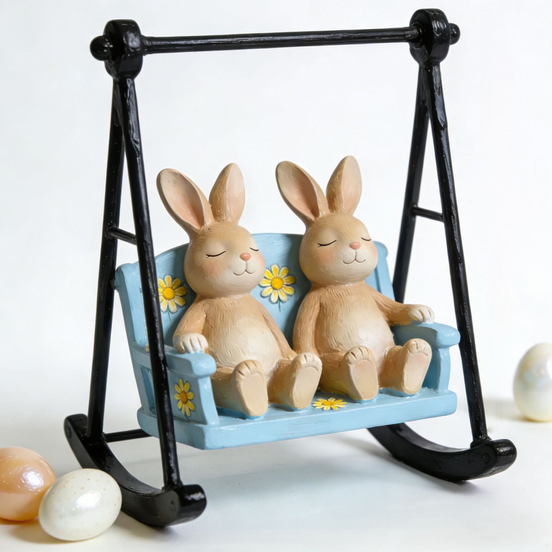 Couple de lapins d'automne (15*15cm)