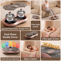 Tragbares Fitnessgerät für zu Hause, Schlankheits-Vibrationsplatte, Massagegerät, Körpertrainingsgerät, Stahlkonstruktion, 1-999 Geschwindigkeitsstufen