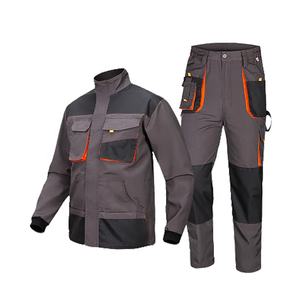 コットンとポリエステルの労働制服電気ワークショップ耐性マルチポケットメカニックのオーバーオール制服 - Product Image 1