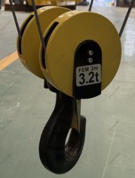 Crochet de base de grue en acier robuste fiable avec roulement à billes, nouvelle conception forgée, capacité de charge 1000 kg pour chariots élévateurs