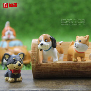 Mini figuritas de perro Roogo, nombres de perro para perros machos, hogar y jardín, adorno de resina para el hogar Schnauzer - Product Image 4
