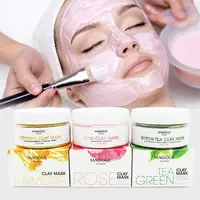 Magique Huaer Amazon Top Seller Dropshipping curcuma tè verde rosa rosa viso fango maschera di argilla maschera facciale per la pelle dell'acne