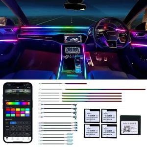 iCarsin Upgrade Universal 18 in 1 Symphony LED Car Interior Ambient Lighting 256 Color Decoration Atmosphere Strip Accessories