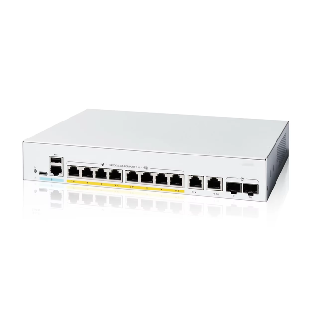 C1300 Series C1300-8T-E-2G 8 Ports Gigabit Ethernet Management Switch