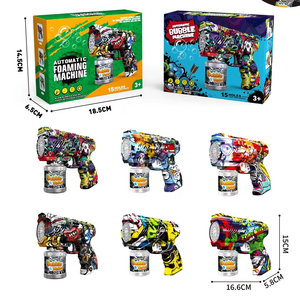 Pistola <span class=keywords><strong>de</strong></span> <span class=keywords><strong>Burbujas</strong></span> Eléctrica con Luz <span class=keywords><strong>de</strong></span> Camuflaje y Graffiti, Pistola <span class=keywords><strong>de</strong></span> <span class=keywords><strong>Burbujas</strong></span> <span class=keywords><strong>de</strong></span> 15 Agujeros, Juegos <span class=keywords><strong>de</strong></span> Verano al Aire Libre, Juguetes <span class=keywords><strong>de</strong></span> Plástico para Niños - Product Image 3