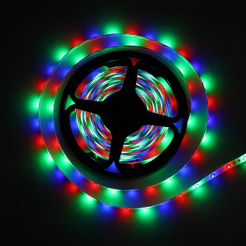 Tira de luces led de un solo color, 220v, resistente al agua, sin enchufe de cable de plomo, RGB, 2835 smd, enchufe estándar EU CN