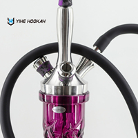 Chicha Narguilé de Qualité Supérieure Personnalisable Style Moderne Fabrication Directe avec Technique de Miroir en Résine et Métal Haut de Gamme