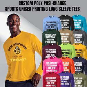 T-shirts à manches longues unisexe St350ls PosiCharge Poly Sports Cool Dry 2025 Active Tops avec impression personnalisée de textes de logo Images - Product Image 2
