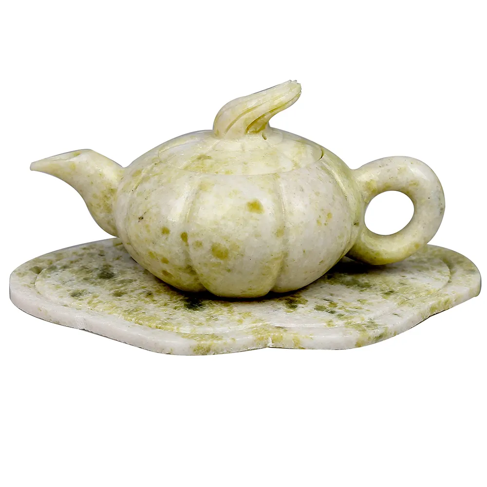 2020 China Hot Sell Xiuyu Jade Teapot Jade Tea Set Cups A Set of Natural Jade