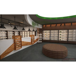 Étagères et présentoirs de <span class=keywords><strong>pharmacie</strong></span> modernes en bois massif <span class=keywords><strong>avec</strong></span> éclairage LED pour les magasins médicaux des centres commerciaux - Mobilier commercial de haute qualité - Product Image 6