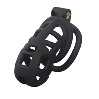 Delove Black 4 Ukuran Cock Ring Sleeve Lock Penis Cage Bondage Sex Toy Chastity Cages Resin Male Chastity Cock Cage Tahan Air untuk