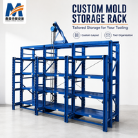 Rack de rangement robuste en acier pour moules avec plateaux extractibles, stockage d'outils industriels personnalisable, fourniture directe usine OEM