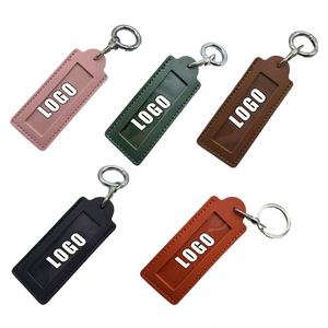 Kim Loại Tùy chỉnh kinh doanh xe logo Keyring trống motel móc khóa thẻ với thiết kế của bạn khắc da móc chìa khóa chủ - Product Image 4