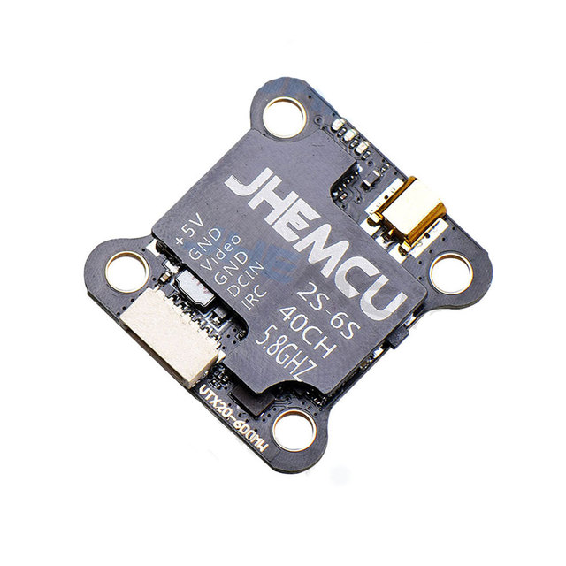 JHEMCU VTX20-600 5.8G 40CH FPV Transmitter PitMode 25mW 100mW 200mW 400mW 600mW 7-26V Adjustable VTX for RC FPV Racing Drone
