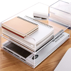<span class=keywords><strong>Plateau</strong></span> à lettres en acrylique empilables, pour <span class=keywords><strong>bureau</strong></span>, organisateur <span class=keywords><strong>de</strong></span> fichiers <span class=keywords><strong>de</strong></span> <span class=keywords><strong>bureau</strong></span>, <span class=keywords><strong>plateau</strong></span> en papier Vertical transparent à 2 niveaux, table pliable et transparente, bon marché - Product Image 4