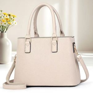 <b>White</b> PU Leather Tote <b>Bag</b> with Removable Strap Classic Flap Closure Women's Handbag for Daily Use - Product Image 2