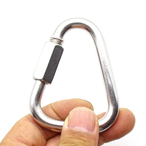 <span class=keywords><strong>Mousqueton</strong></span> de sécurité triangulaire en acier inoxydable 304 à verrouillage rapide pour l'escalade et la protection contre les chutes - Product Image 3