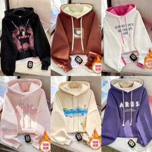 Áo hoodie nữ Hàn Quốc thu đông, kiểu rộng rãi, dáng oversized - Product Image 2