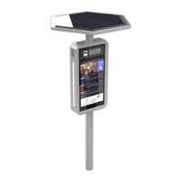 Pantalla de publicidad de parada de autobús al aire libre, luz de energía Solar, poste Vertical, tablero de señal, estación electrónica, señal de parada de autobús, señalización Digital