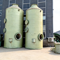 Les tours de pulvérisation en fibre de verre haute résistance de Hebei TingQian pour le traitement des gaz industriels, utilisant des plaques en fibre de verre.