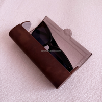 Étui à lunettes rigide en cuir PU portable et élégant avec logo personnalisé, boîte de rangement antichoc pour lunettes de soleil