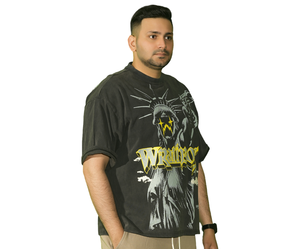 T-shirt da uomo in cotone 100% di alta qualità a maniche corte in stile Hip Hop stampato con carattere lavorato a maglia all'ingrosso <span class=keywords><strong>Online</strong></span> - Product Image 2