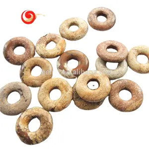 Factory Price Gemstone Donut Beads Natural Stone Donut