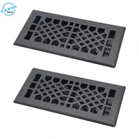 Grille de ventilation décorative à motifs 100*300mm, diffuseur d'air HVAC noir ornemental pour la décoration intérieure
