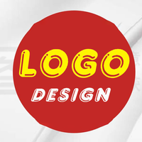 Logo promotionnel, design personnalisé, logo graphique professionnel clignotant, service de conception de logo