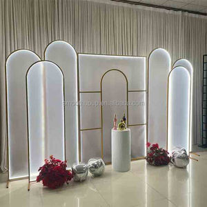 Accessoires <span class=keywords><strong>de</strong></span> mariage tendance, écran en fer, mise en scène <span class=keywords><strong>de</strong></span> mariage, arche en métal doré, zone d'accueil, <span class=keywords><strong>cadre</strong></span> décoratif <span class=keywords><strong>de</strong></span> fond - Product Image 5